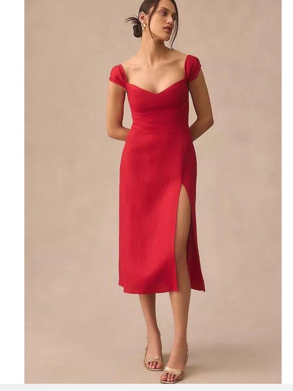 Reformation Bridgton Linen Dress, Size 8